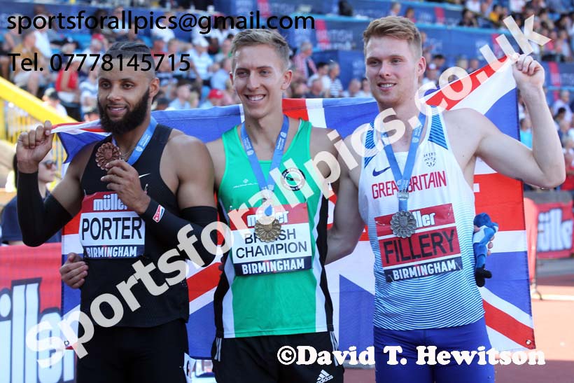Mens 110 metres hurdles, 2019 Muller British Championships, Alexander Stadium, Birmingham. Photo: David T. Hewitson/Sports for All Pics
